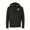 Image of the front of a black hoodie with the Colt logo on the left side of the chest