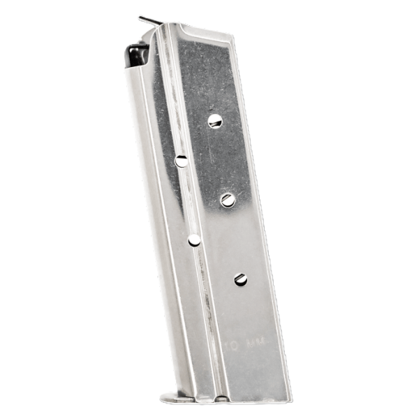 10mm Government / Commander 8 Round Magazine in stainless steel
